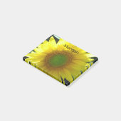 Heldergele zonnebloem post-it® notes (Schuin)