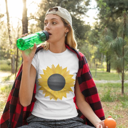 Heldergele zonnebloem T-shirt