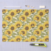 Heldergele zonnebloem tissuepapier (Craft)