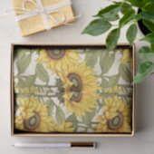 Heldergele zonnebloem tissuepapier (Geschenk)