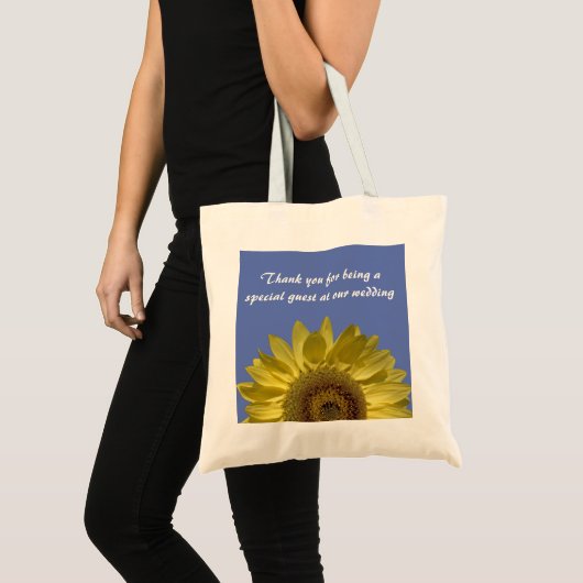 Heldergele zonnebloemen bedankt tote bag (Voorkant (product))