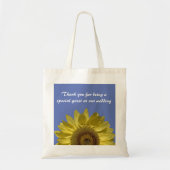 Heldergele zonnebloemen bedankt tote bag (Voorkant)