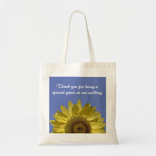 Heldergele zonnebloemen bedankt tote bag (Voorkant)