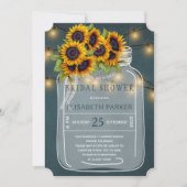 Heldergele zonnebloemen mason pot vrijgezellenfees kaart (Voorkant)