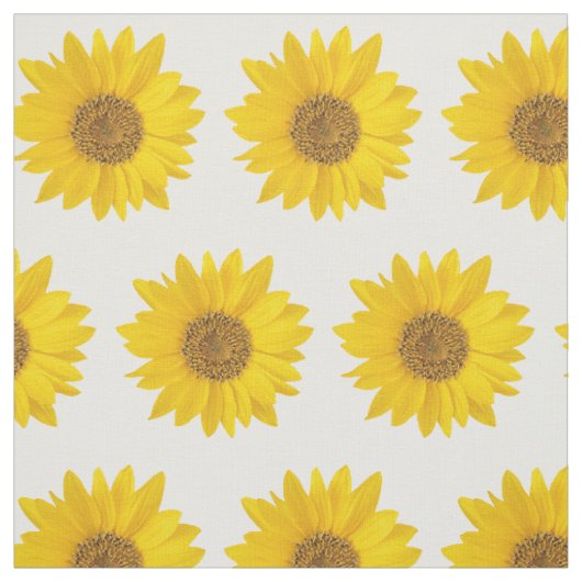 Heldergele zonnebloemen stof (Swatch)