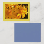 Heldergele zonnebloemen visitekaartje (Voorkant / Achterkant)