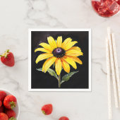 Heldergele zwarte ogen Susan Waterverf Servet (Insitu)