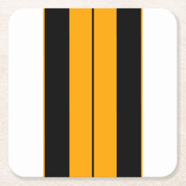 Heldergele zwarte witte, kleurrijke raceband kartonnen onderzetters