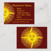 Heldergelige Visitekaartjes van de zon (Voorkant / Achterkant)