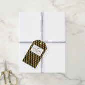 Heldergeometrisch patroon, moderne verjaardag cadeaulabel (Met Touw)