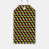 Heldergeometrisch patroon, moderne verjaardag cadeaulabel (Achterkant)