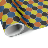 Heldergeometrisch patroon, moderne verjaardag cadeaupapier (Rol Hoek)