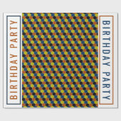 Heldergeometrisch patroon, moderne verjaardag cadeaupapier (Vlak)