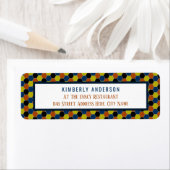 Heldergeometrisch patroon, moderne verjaardag etiket (Insitu)