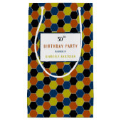 Heldergeometrisch patroon, moderne verjaardag klein cadeauzakje (Voorkant)