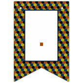 Heldergeometrisch patroon, moderne verjaardag vlaggetjes (Eerste vlag)