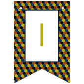 Heldergeometrisch patroon, moderne verjaardag vlaggetjes (Derde vlag)