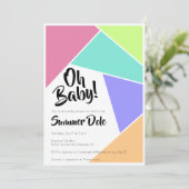 Heldergeometrische babyschoeiseluitvindingen kaart (Staand voorkant)