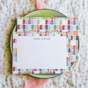 Heldergepersonaliseerde briefkaarten voor handdoek