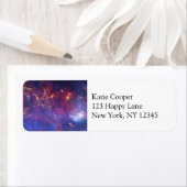 Heldergloeiende melkweg in de buitenruimte etiket (Insitu)