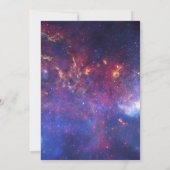 Heldergloeiende melkweg in de buitenruimte kaart (Achterkant)