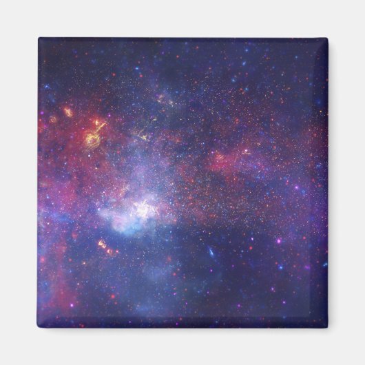 Heldergloeiende melkweg in de buitenruimte magneet (Voorkant)