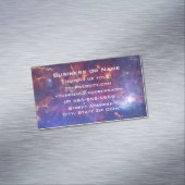 Heldergloeiende melkweg in de buitenruimte magnetisch visitekaartje (Voorbeeld)