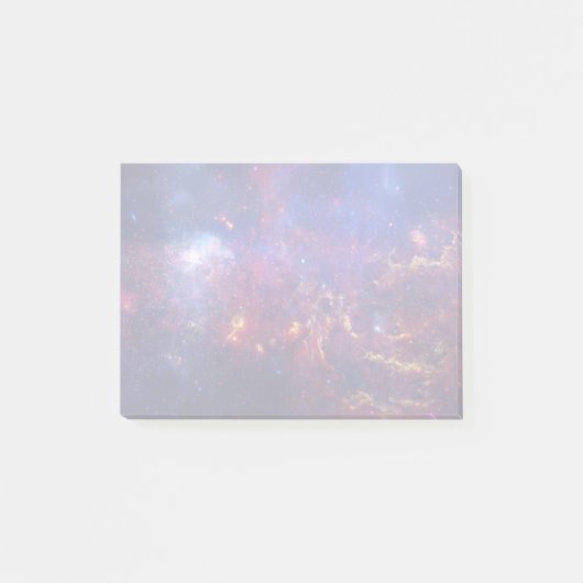 Heldergloeiende melkweg in de buitenruimte post-it® notes (Voorkant)