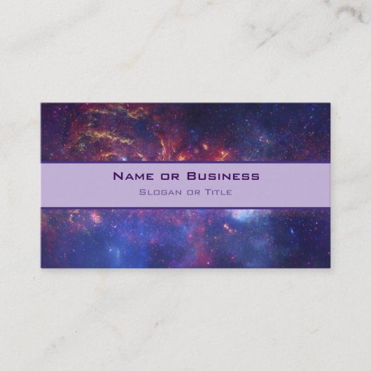 Heldergloeiende melkweg in de buitenruimte visitekaartje (Voorkant)