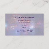 Heldergloeiende melkweg in de buitenruimte visitekaartje (Achterkant)