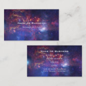 Heldergloeiende melkweg in de buitenruimte visitekaartje (Voorkant / Achterkant)