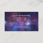 Heldergloeiende melkweg in de buitenruimte visitekaartje (Achterkant)