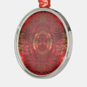 HelderGold en Oranje 3D-patroonontwerp Metalen Ornament (Links)