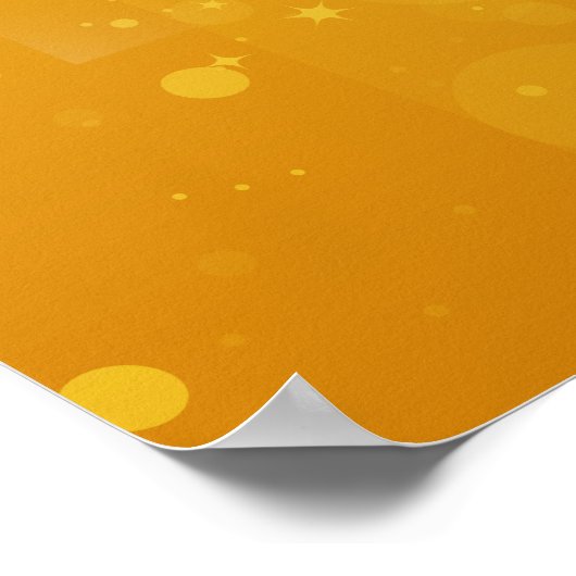 Heldergouden steraanduiding poster (Hoek)