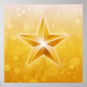 Heldergouden steraanduiding poster (Voorkant)