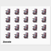 Heldergrijs AMERICAN EAGLE Stickerontwerp Vierkante Sticker (Vel)