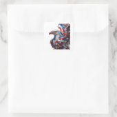 Heldergrijs AMERICAN EAGLE Stickerontwerp Vierkante Sticker (Tas)