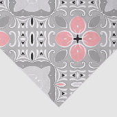 Heldergrijs en roze, gecompliceerd elegant  tissuepapier (Detail)