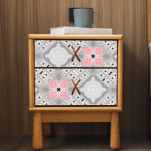 Heldergrijs en roze, gecompliceerd elegant  tissuepapier