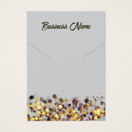 Heldergrijs gouden QR code ketting display kaart