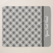 Heldergrijs zwart winterwit Snowflake patroon Sherpa Deken (Voorkant (horizontaal))