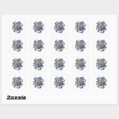 Heldergrijze Vlieger Vlieg sticker Kunst (Vel)