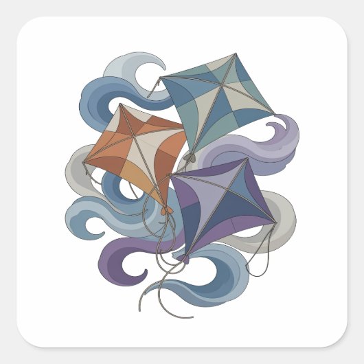 Heldergrijze Vlieger Vlieg sticker Kunst (Voorkant)