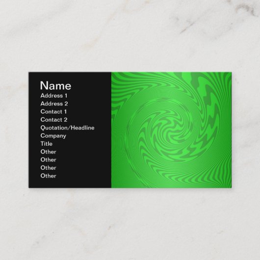 Heldergroen Abstract Ontwerp Visitekaartje (Voorkant)