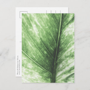 Heldergroen bladbloemontwerp briefkaart