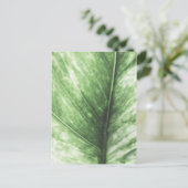 Heldergroen bladbloemontwerp briefkaart (Staand voorkant)