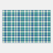 Heldergroen, blauw en wit geplakt inpakpapier vel (Voorkant 3)