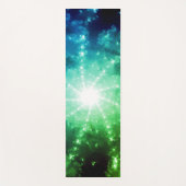 Heldergroen blauw licht aan het einde van de tunne yogamat (Voorkant)