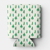 Heldergroen cactus-patroon blikjeskoeler (Achterkant)