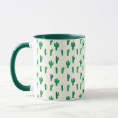 Heldergroen cactus-patroon mok (Links)